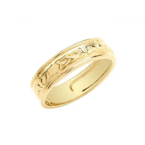 9ct Yellow Gold Celtic Claddagh Ring RN1672