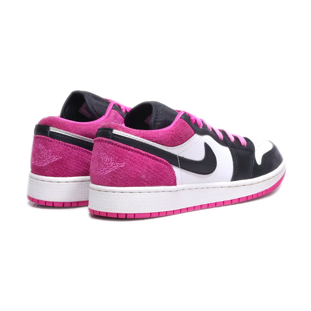 Air Jordan 1 Low Se 'Fuchsia' Low-Top Sneakers Leather Black Colour For Women