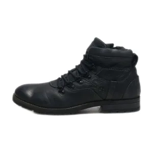 Am Shoe Company Ankle Boots Leather Black Colour For Men