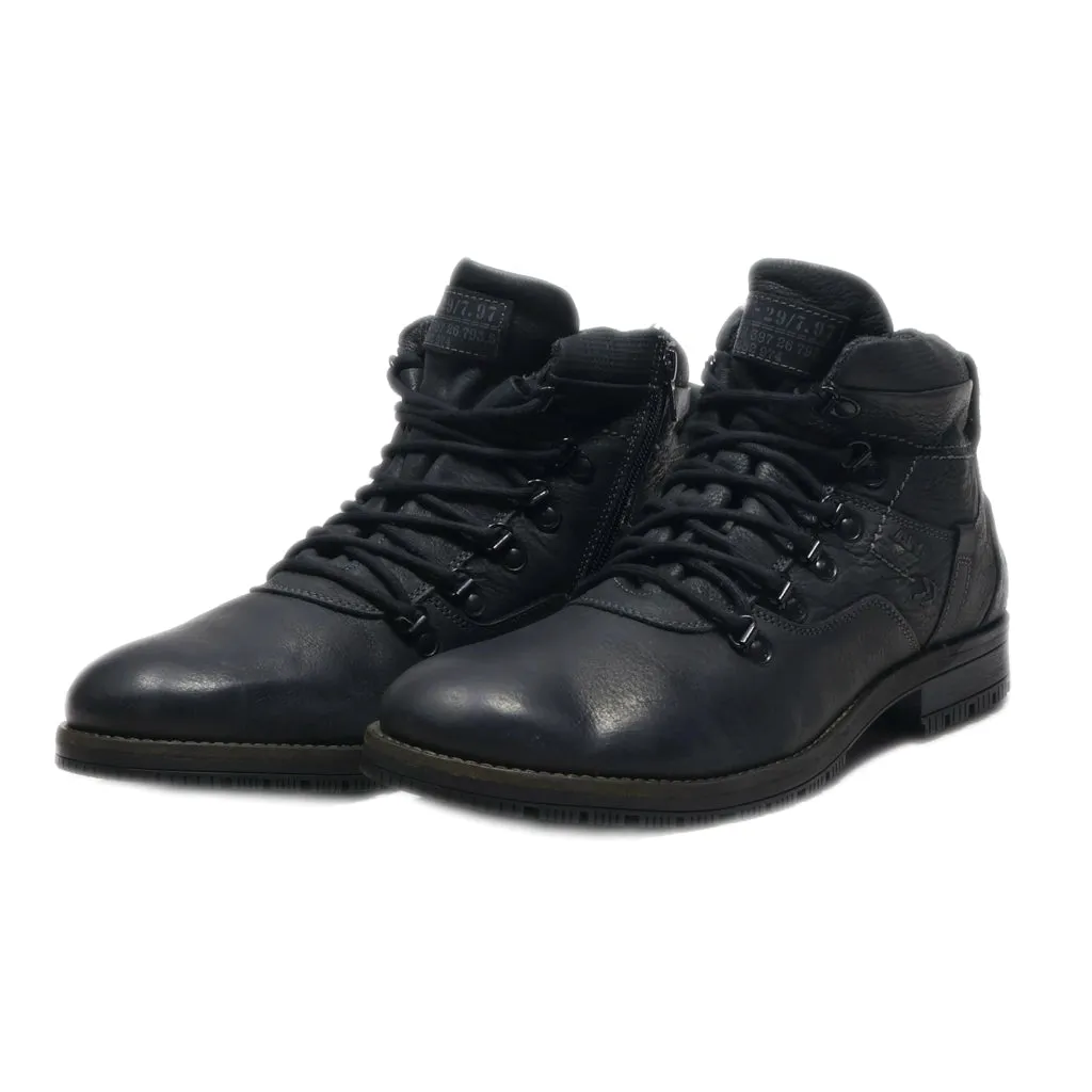 Am Shoe Company Ankle Boots Leather Black Colour For Men