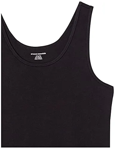 Amazon Essentials Women's Slim-Fit Tank, Pack of 2, Black, X-Large