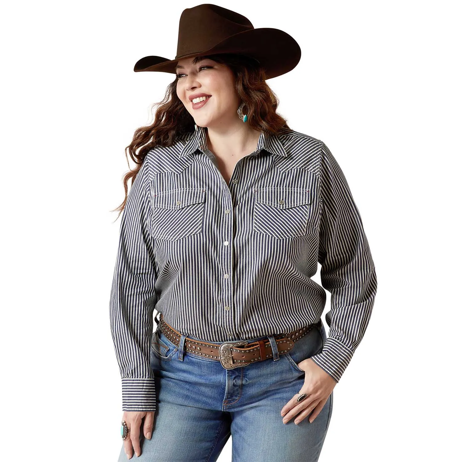 Ariat Women's Railroad Stripe Longsleeve Shirt