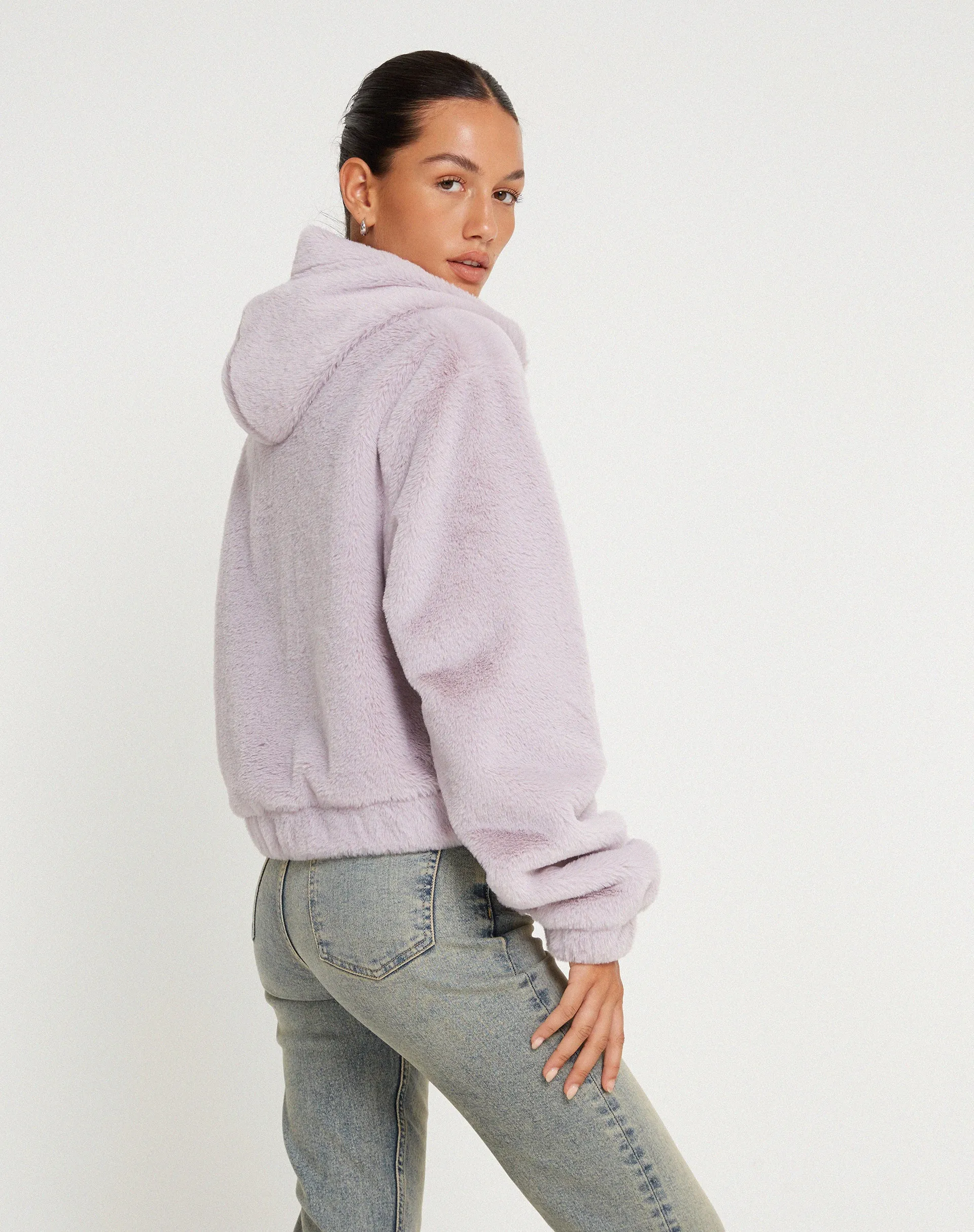 Banowa Zip Up Jacket in Lilac