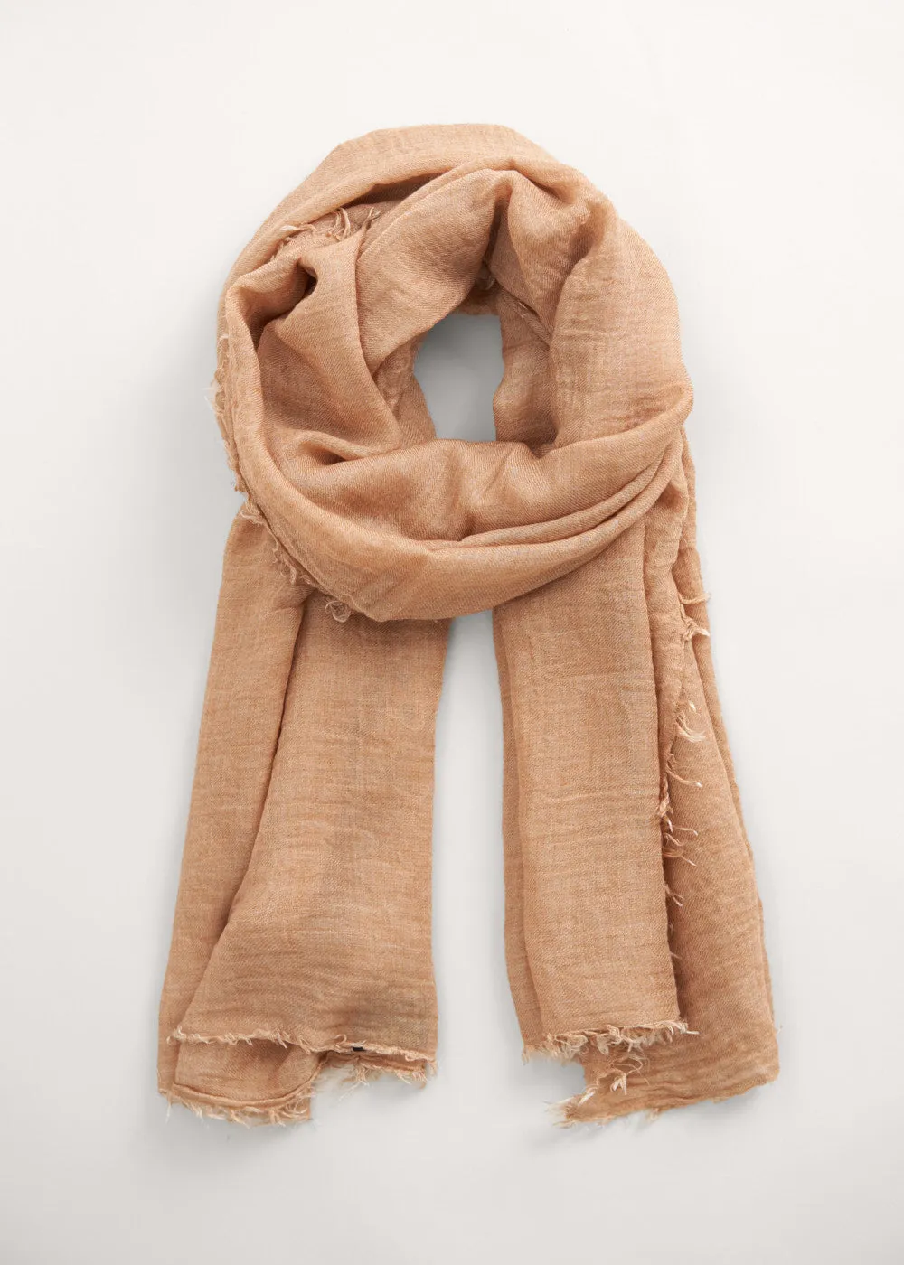 BENNY WOOL BLEND SCARF - CAMEL