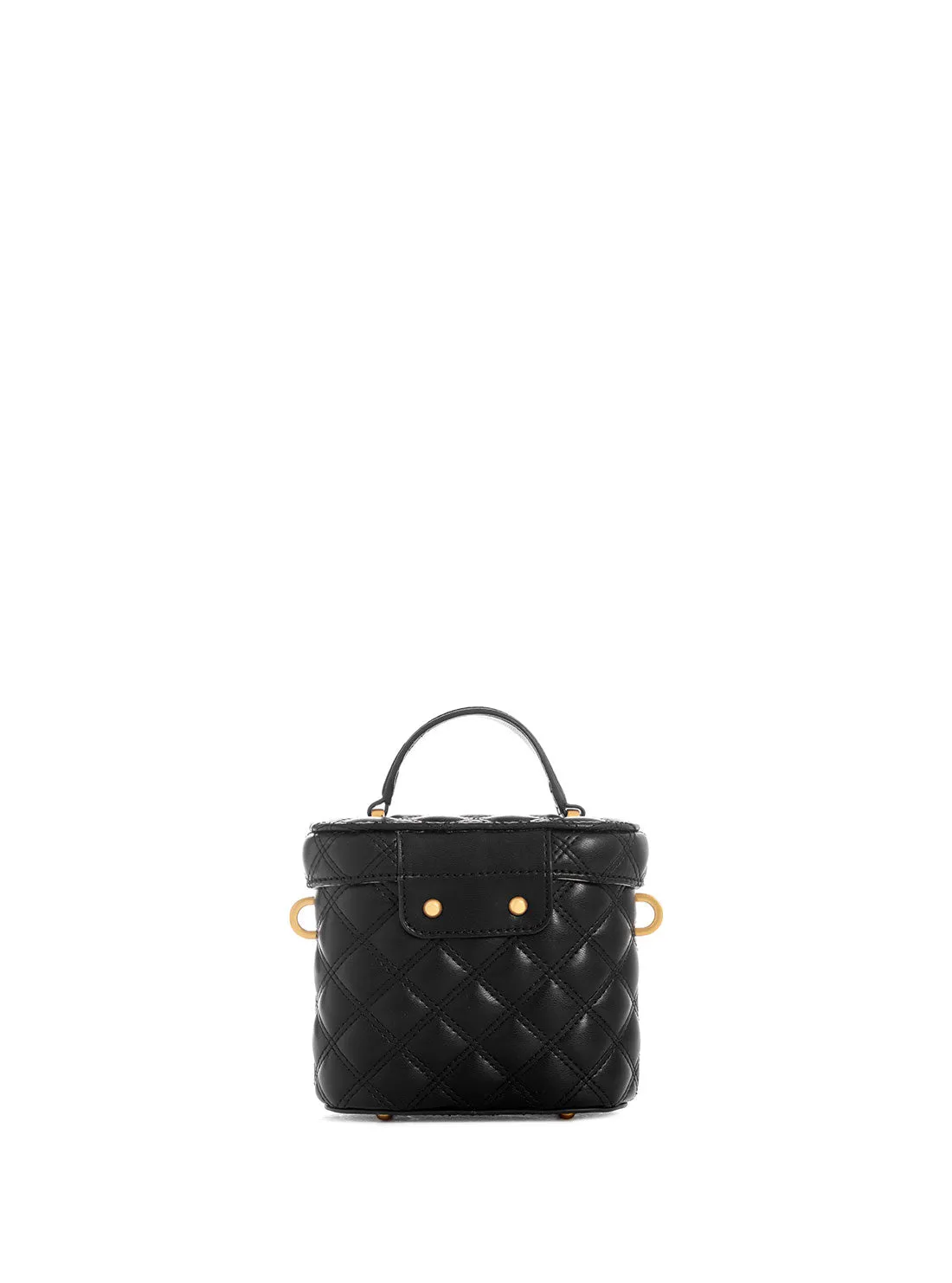 Black Giully Quilted Mini Cannister Bag