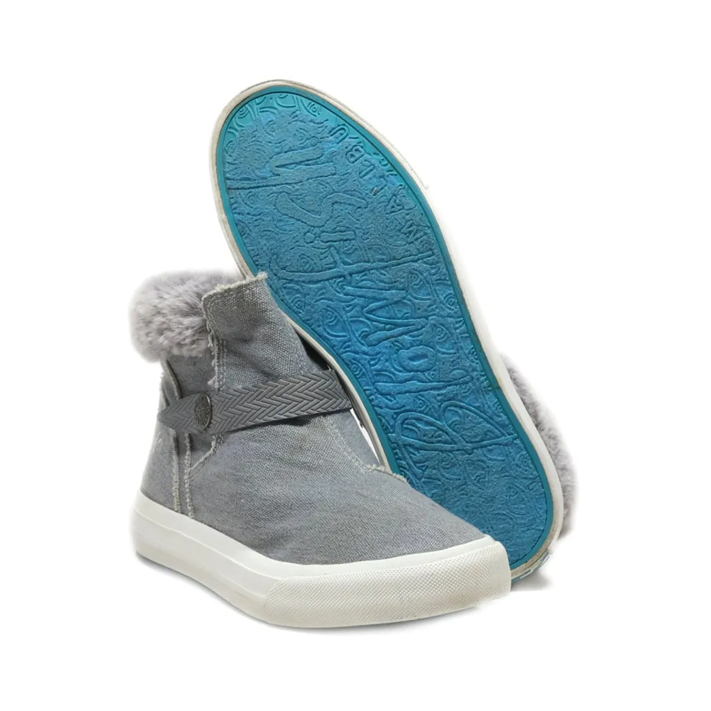 Blowfish Malibu Ankle Boots Canvas Grey Colour For Women