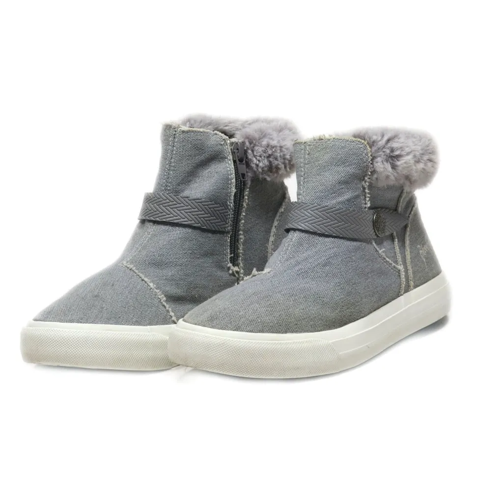 Blowfish Malibu Ankle Boots Canvas Grey Colour For Women