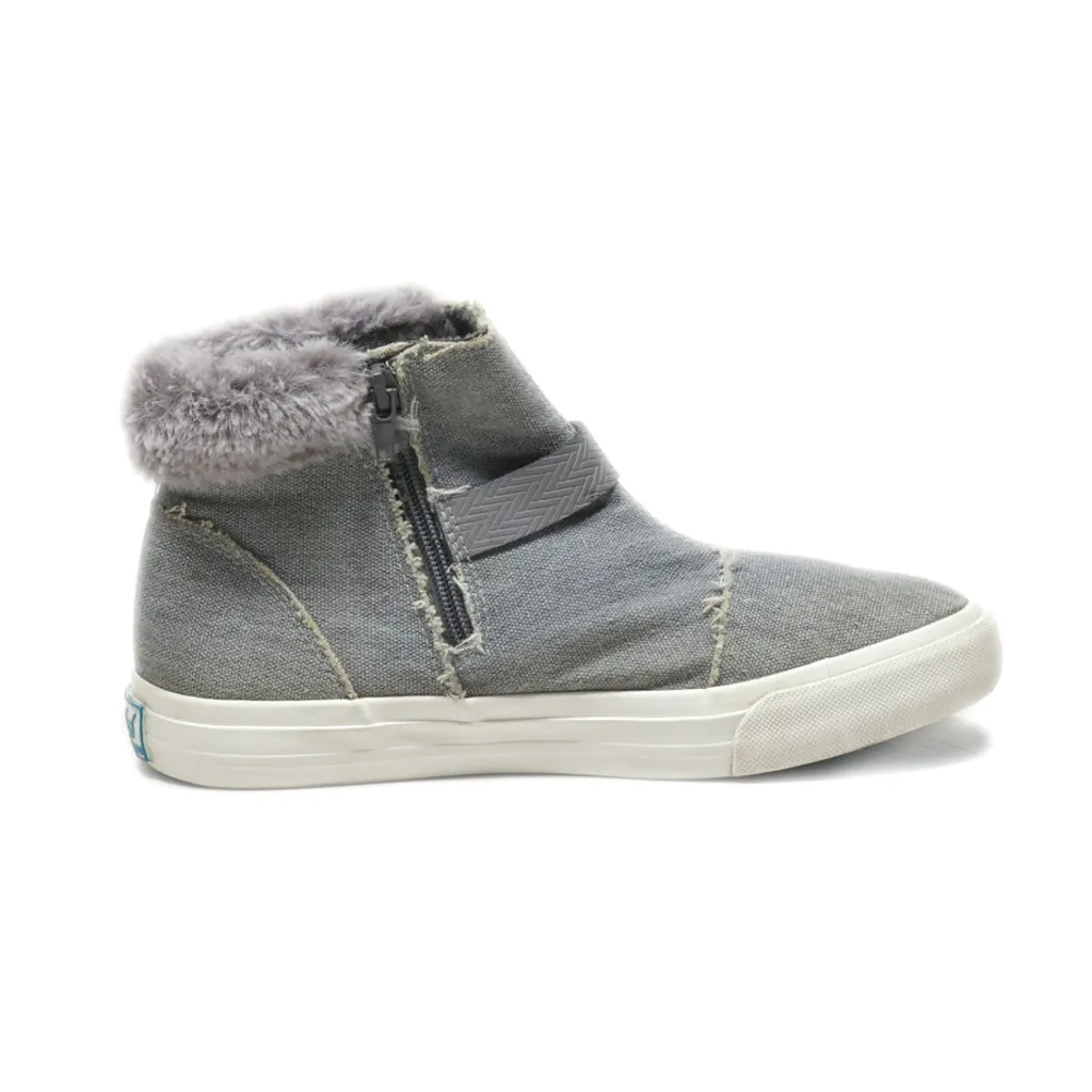 Blowfish Malibu Ankle Boots Canvas Grey Colour For Women