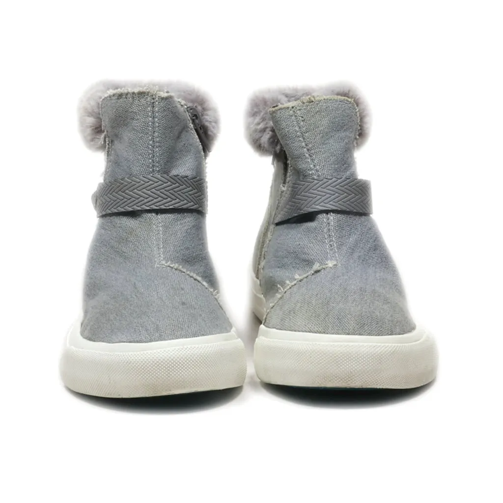 Blowfish Malibu Ankle Boots Canvas Grey Colour For Women