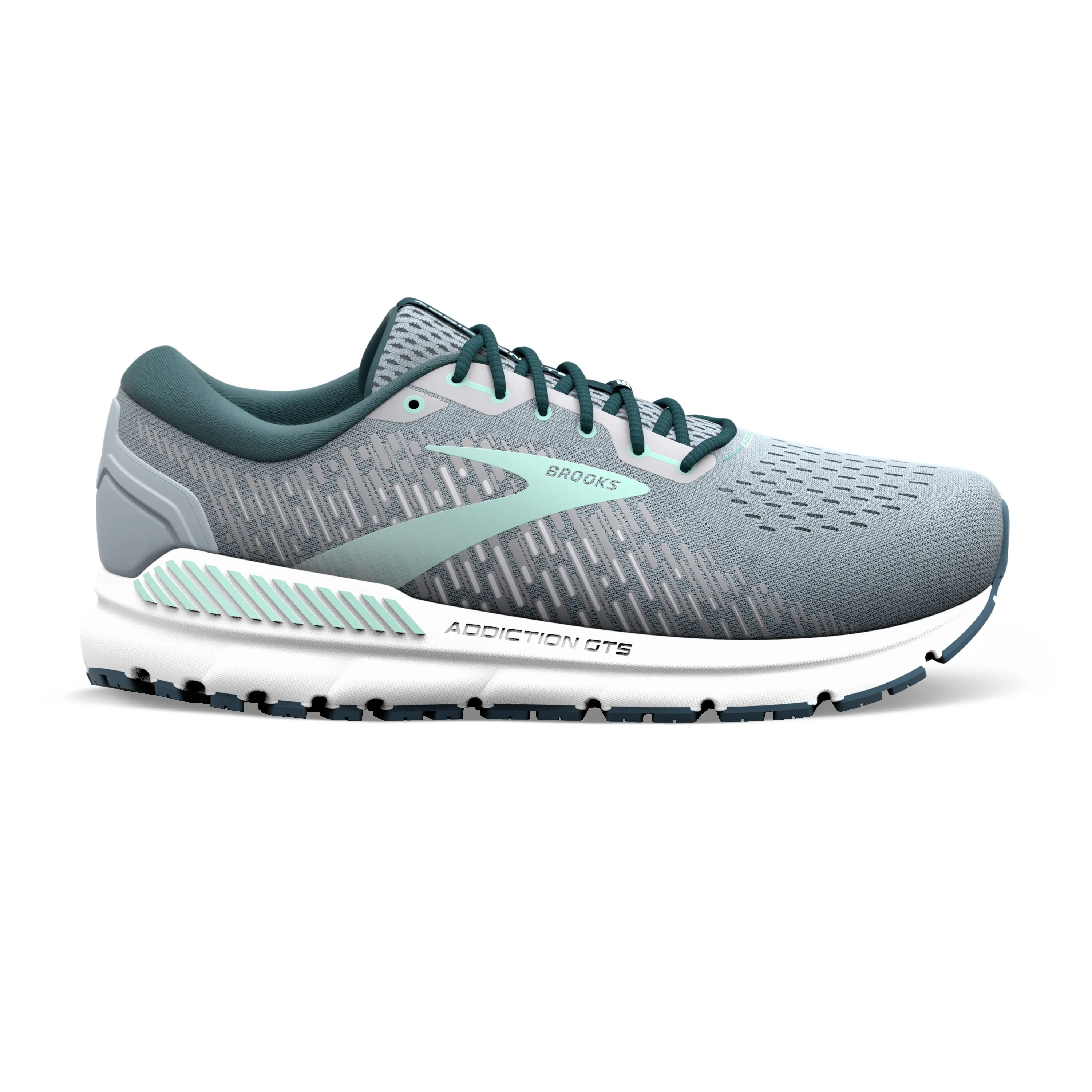 BROOKS WOMEN'S ADDICTION GTS 15 - GREY/NAVY/AQUA