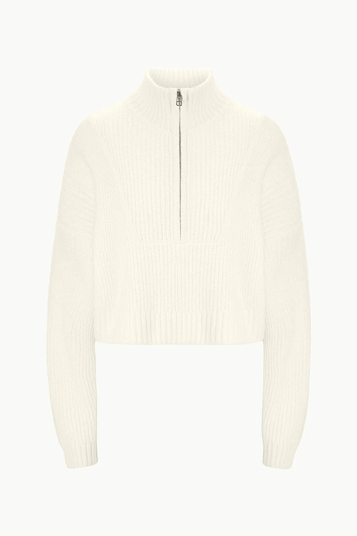 CASHMERE CROPPED HAMPTON SWEATER | IVORY