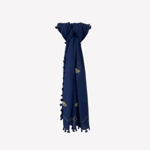 Citrus Bee Scarf - Navy