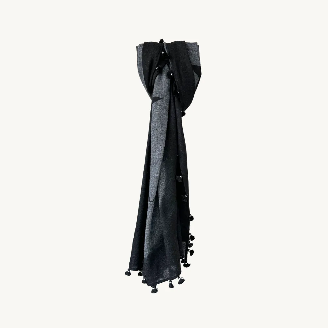 Citrus Big Star Scarf - Charcoal