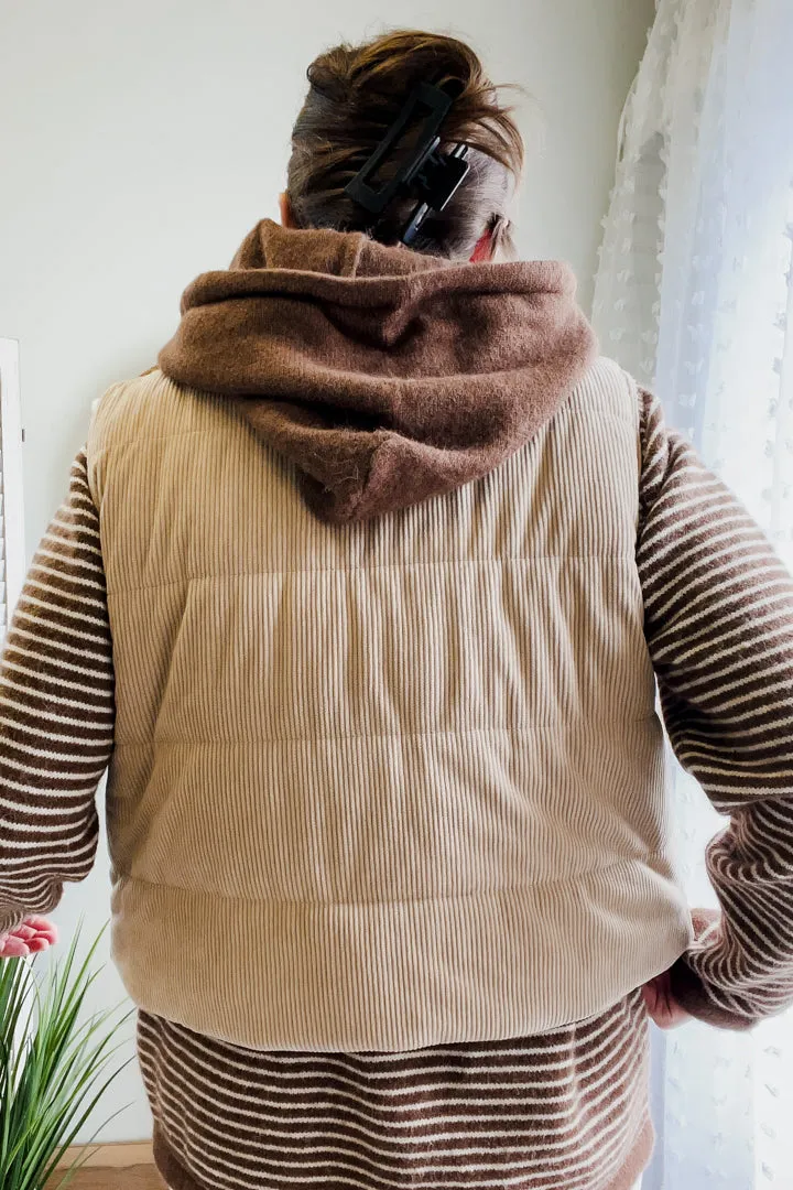 Corduroy Puffer Vest