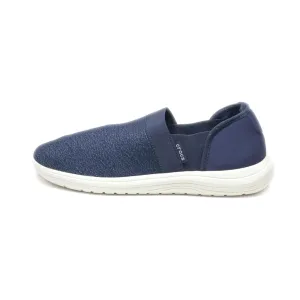 Crocs Clogs-4 Low-Top Sneakers Leather Blue Colour For Men