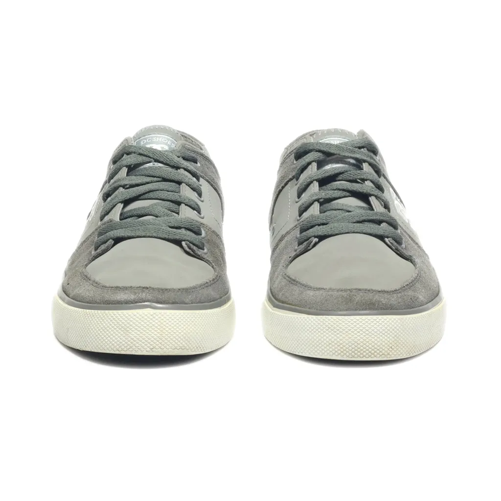 Dc Shoes Low-Top Sneakers Leather Grey Colour For Men