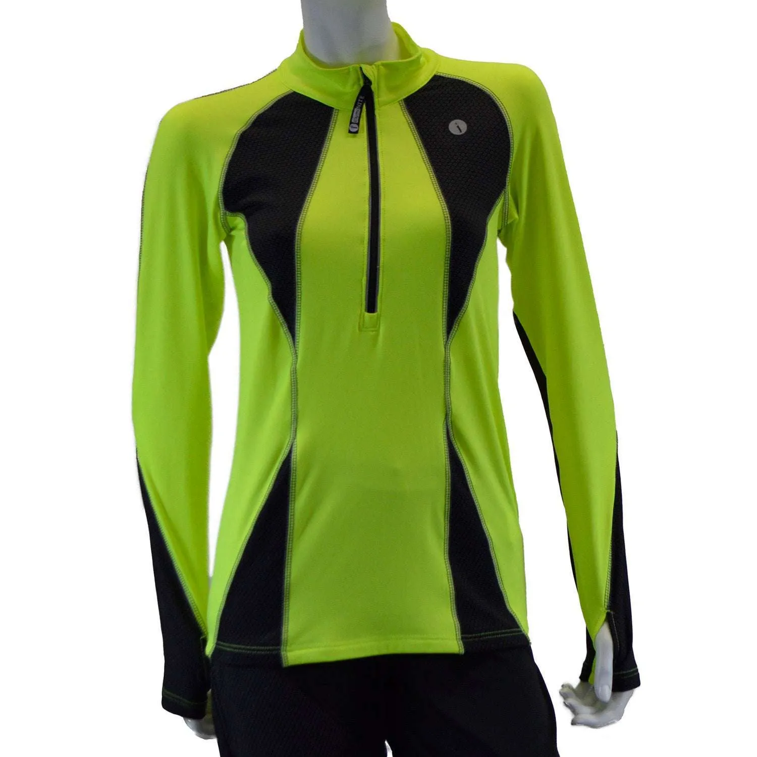 Evolution Reflective Women's Pullover in Flo Lime/Black