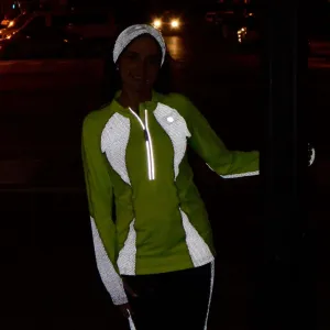 Evolution Reflective Women's Pullover in Flo Lime/Black