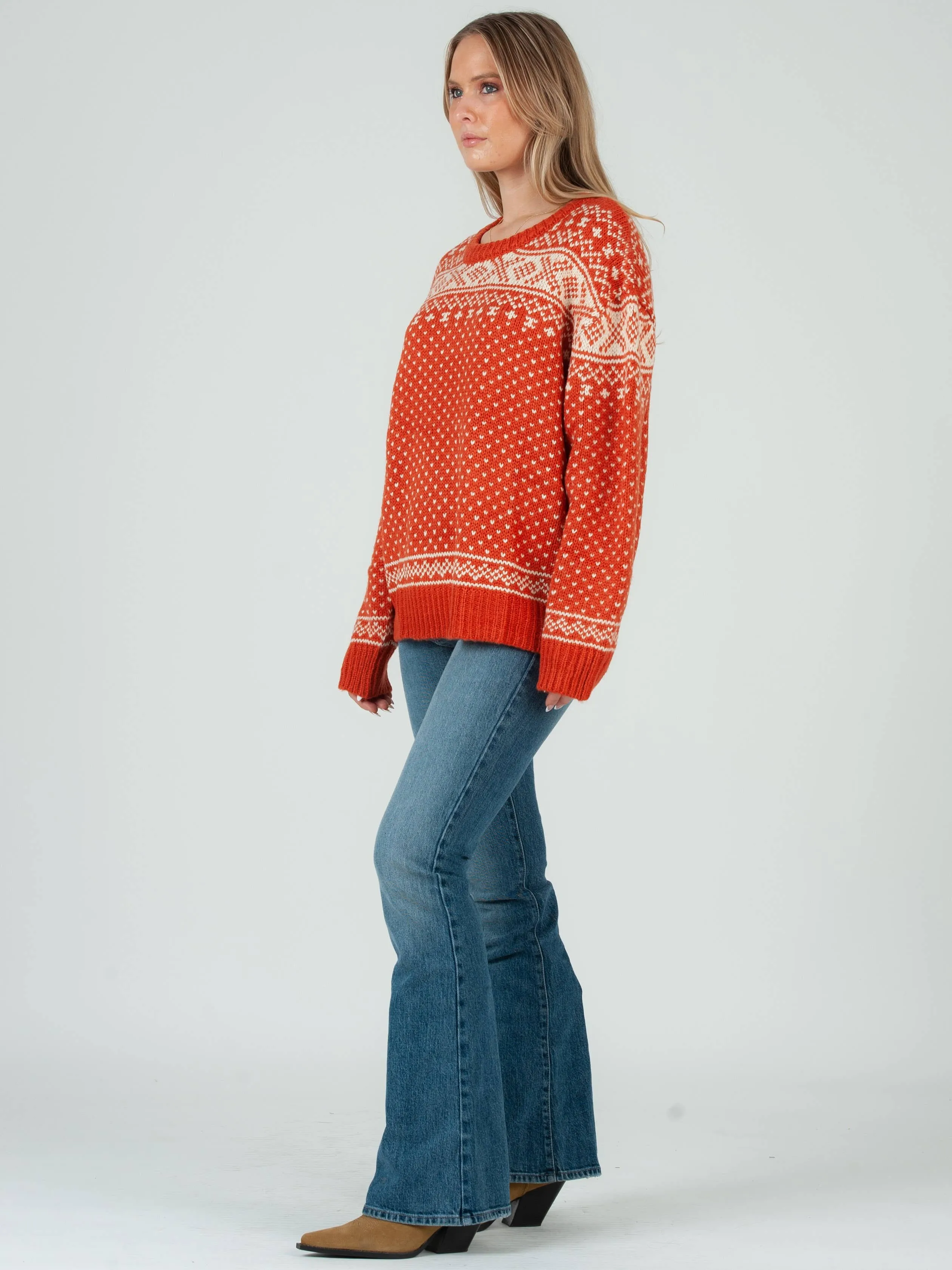 Fair Isle Crew Neck Sweater