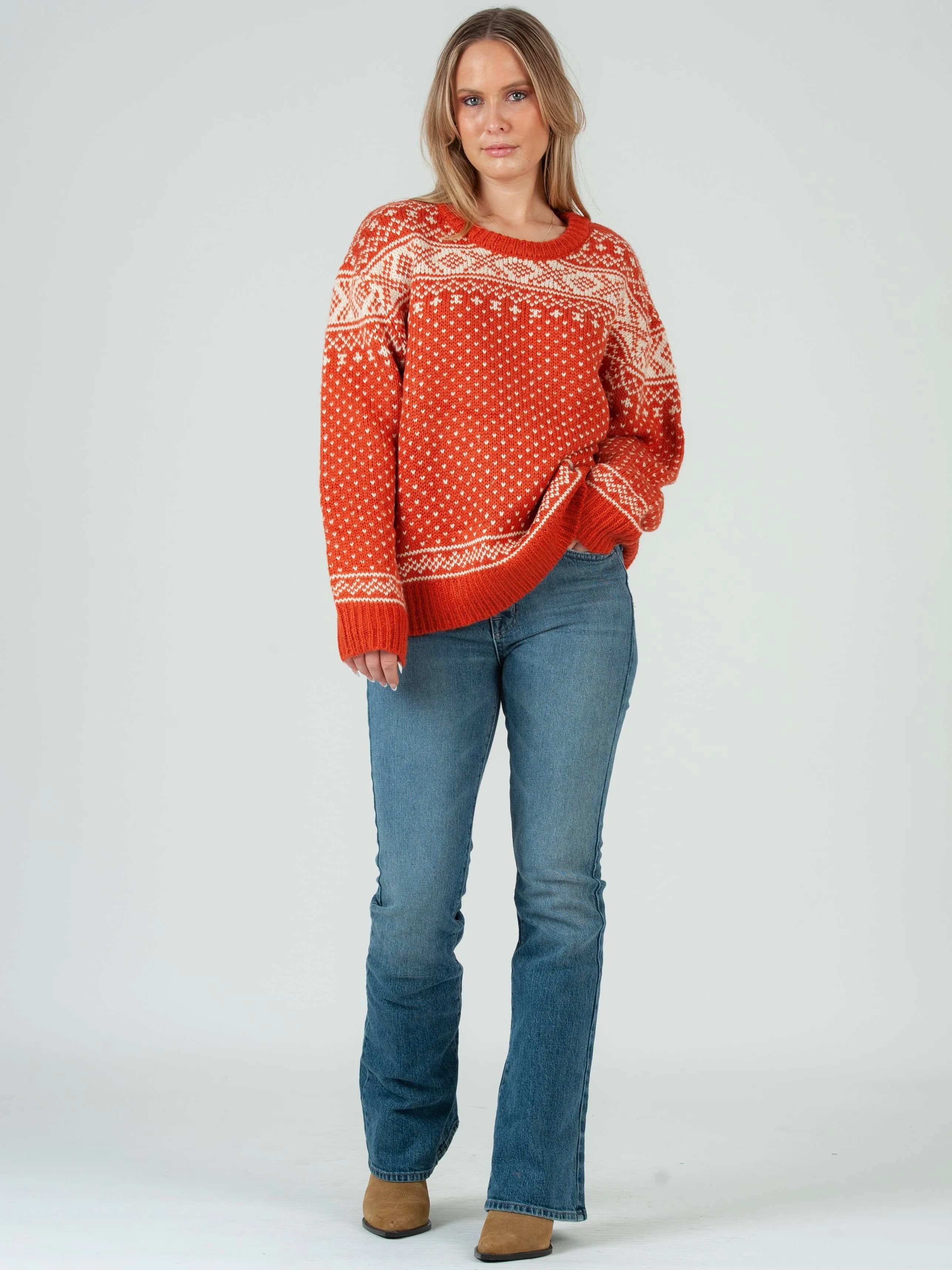 Fair Isle Crew Neck Sweater