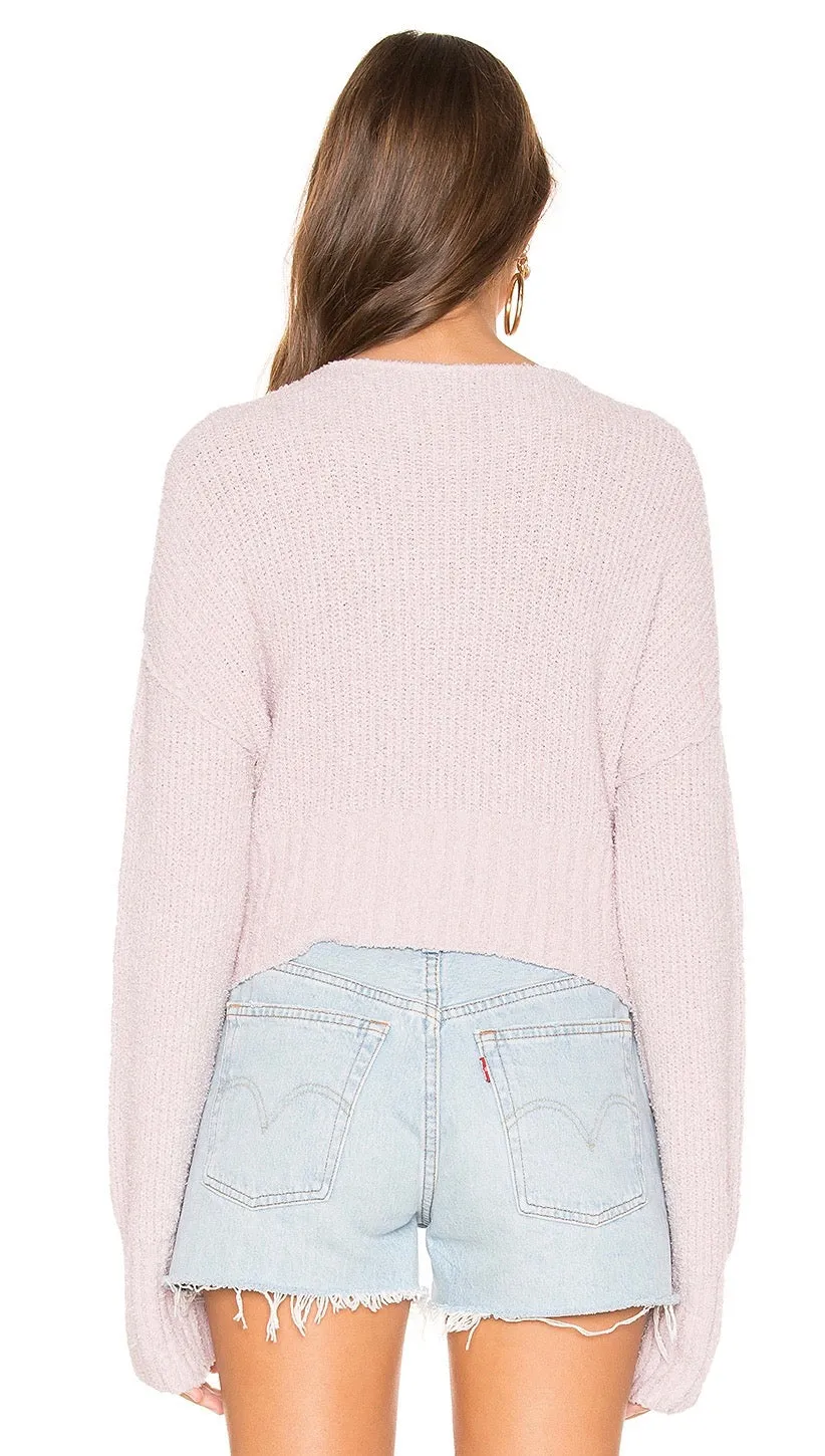 Free People Sensual Wrap Sweater Purple