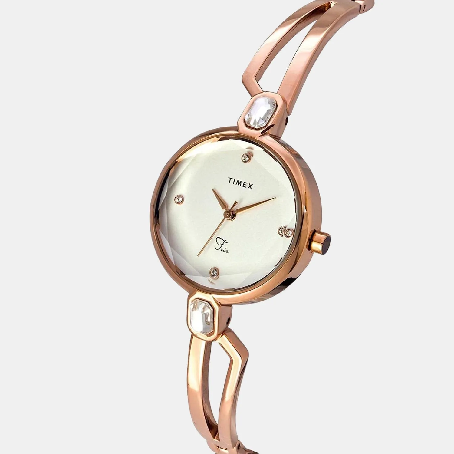 Fria Women Silver Analog Brass Watch TWEL15100