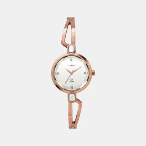 Fria Women Silver Analog Brass Watch TWEL15100