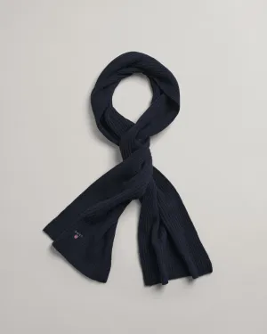 GANT - Unisex Wool Knit Scarf, Marine