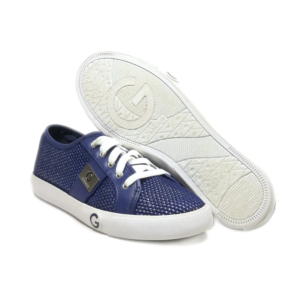 Gbg Los Angeles Low-Top Sneakers Fabric Blue Colour For Women