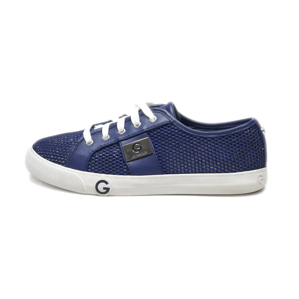 Gbg Los Angeles Low-Top Sneakers Fabric Blue Colour For Women