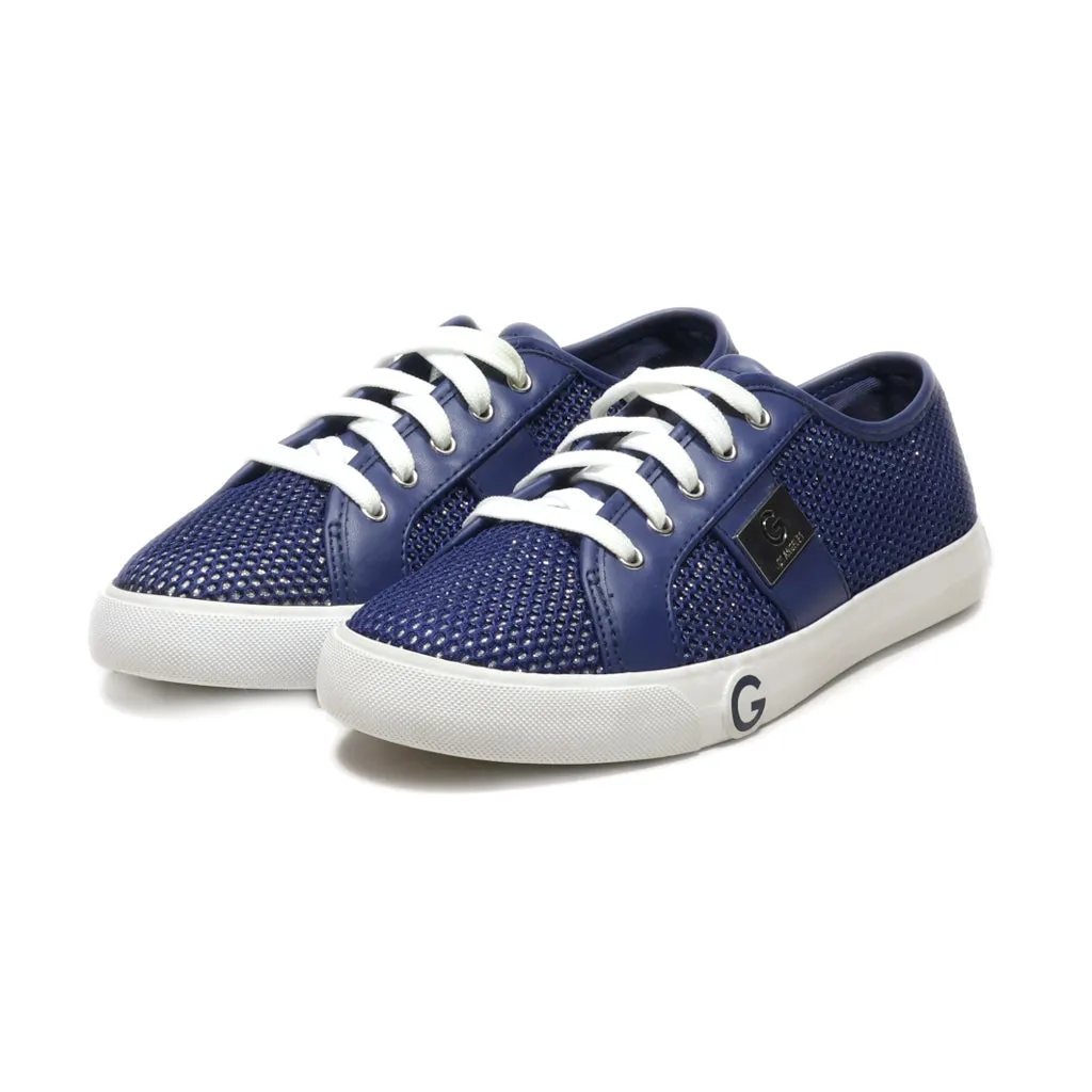 Gbg Los Angeles Low-Top Sneakers Fabric Blue Colour For Women