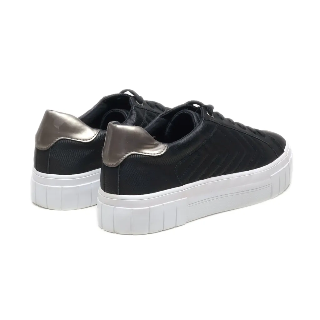 Graceland Low-Top Sneakers Fabric Black Colour For Men