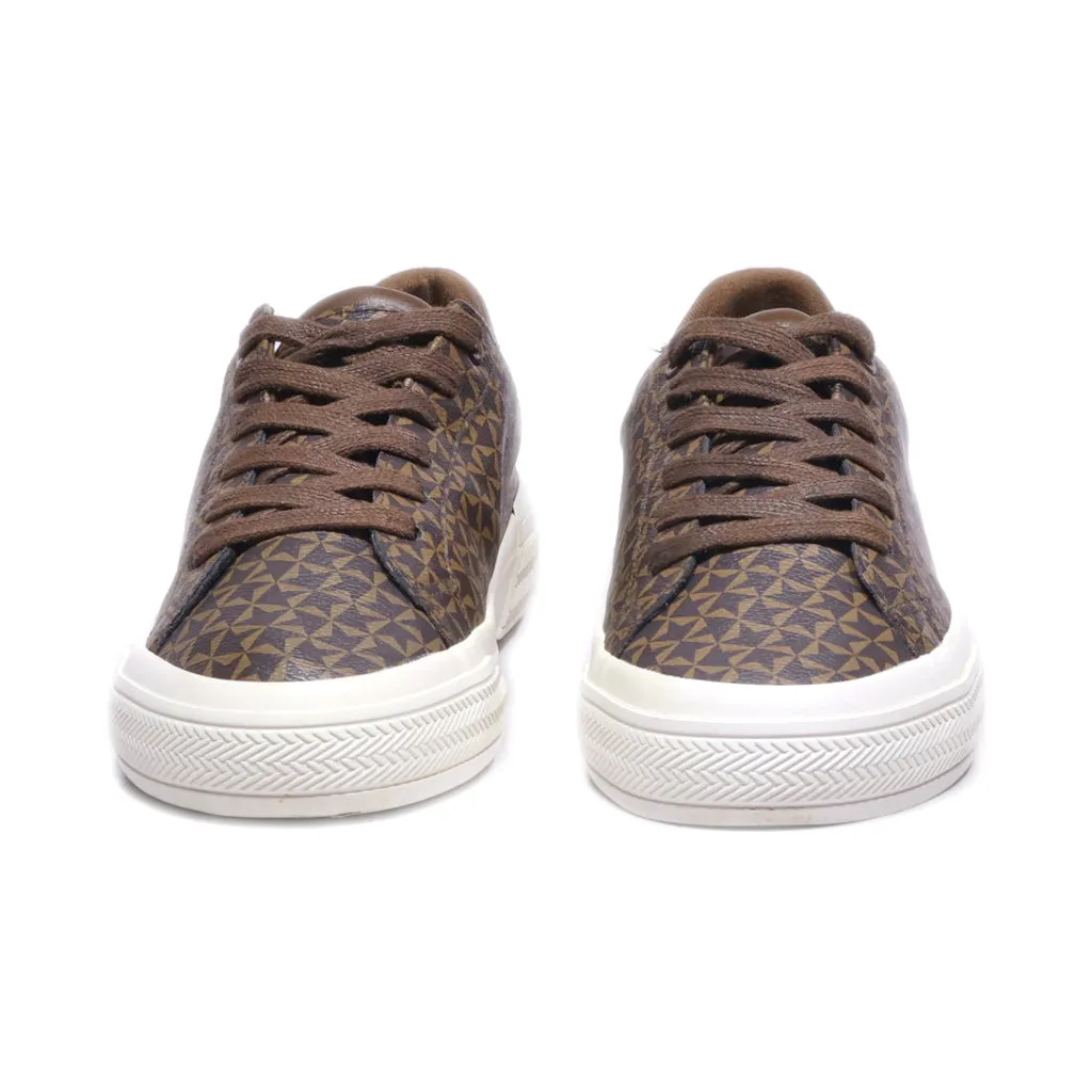 Graceland Low-Top Sneakers Leather Brown Colour For Women