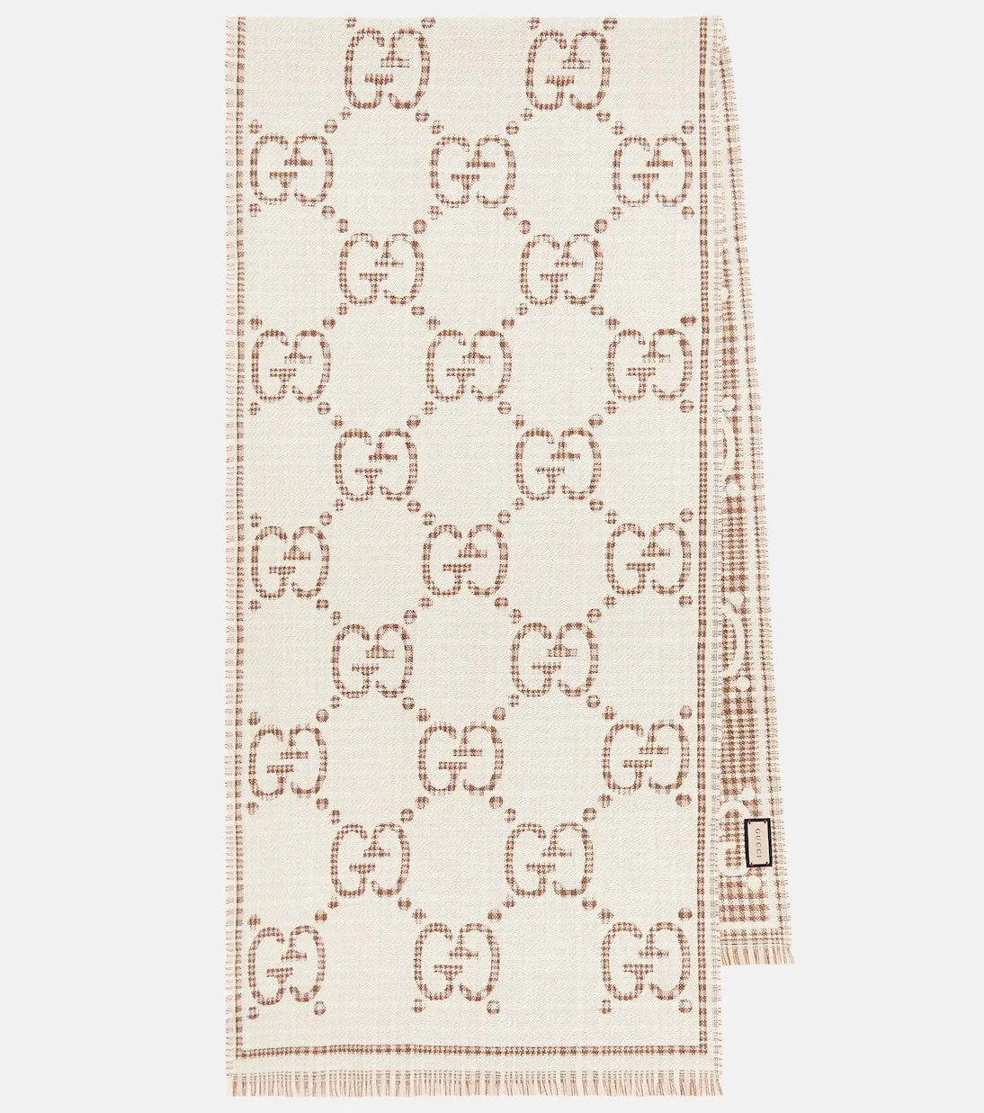 Gucci Wool Blend GG Jacquard Scarf, Multicolor