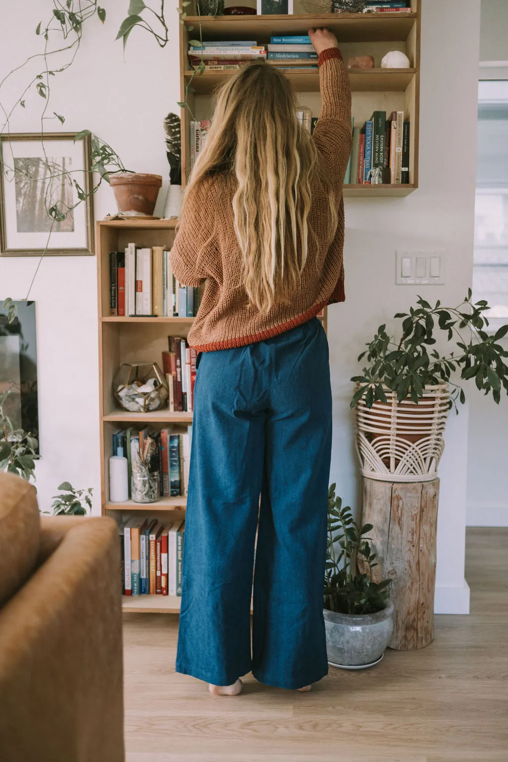 Himalayan and Madder Chunky Sweater, Hand Knit & Natural Dyes