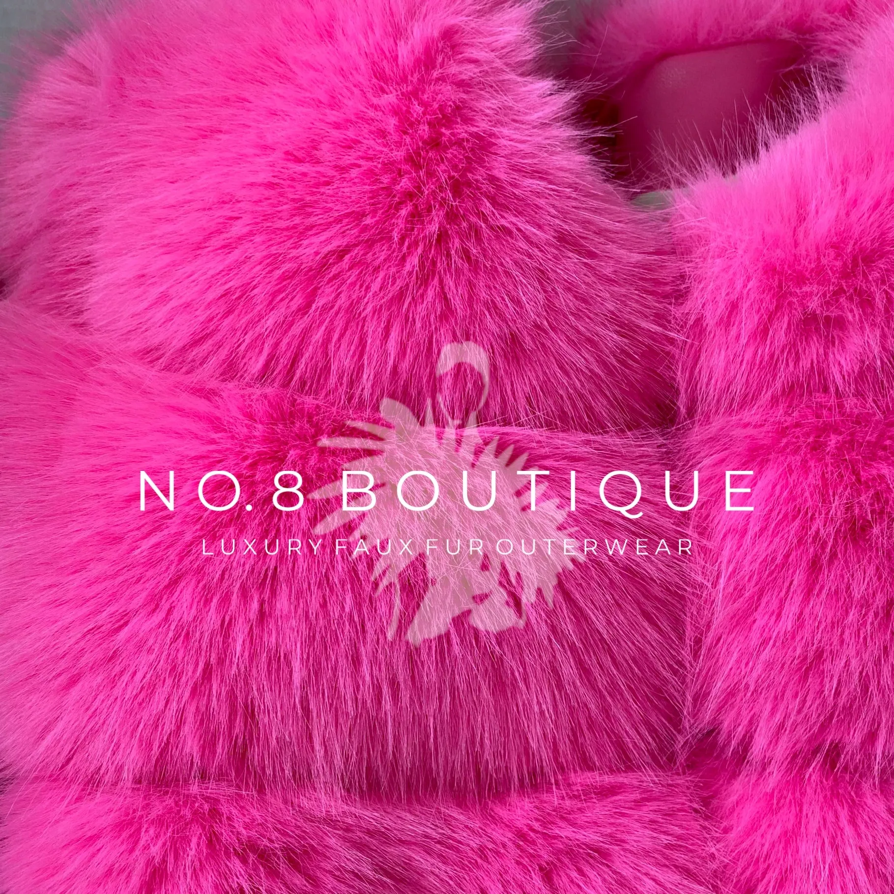 Hot Pink Classic 5 Row Faux Fur Jacket