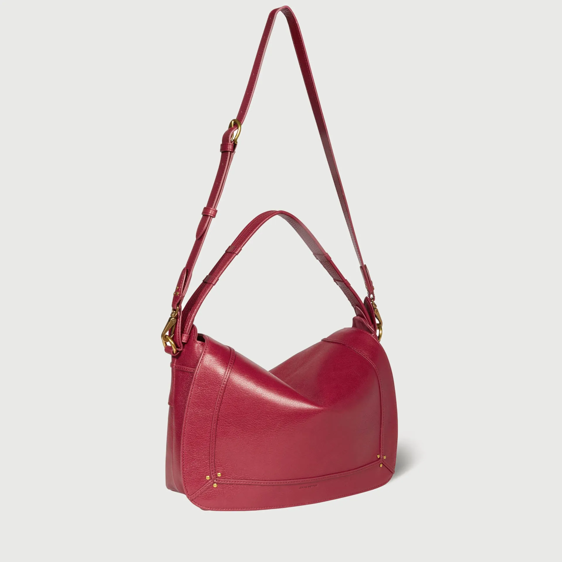 JEROME DREYFUSS SHOULDER BAG PEPITO L CH RED