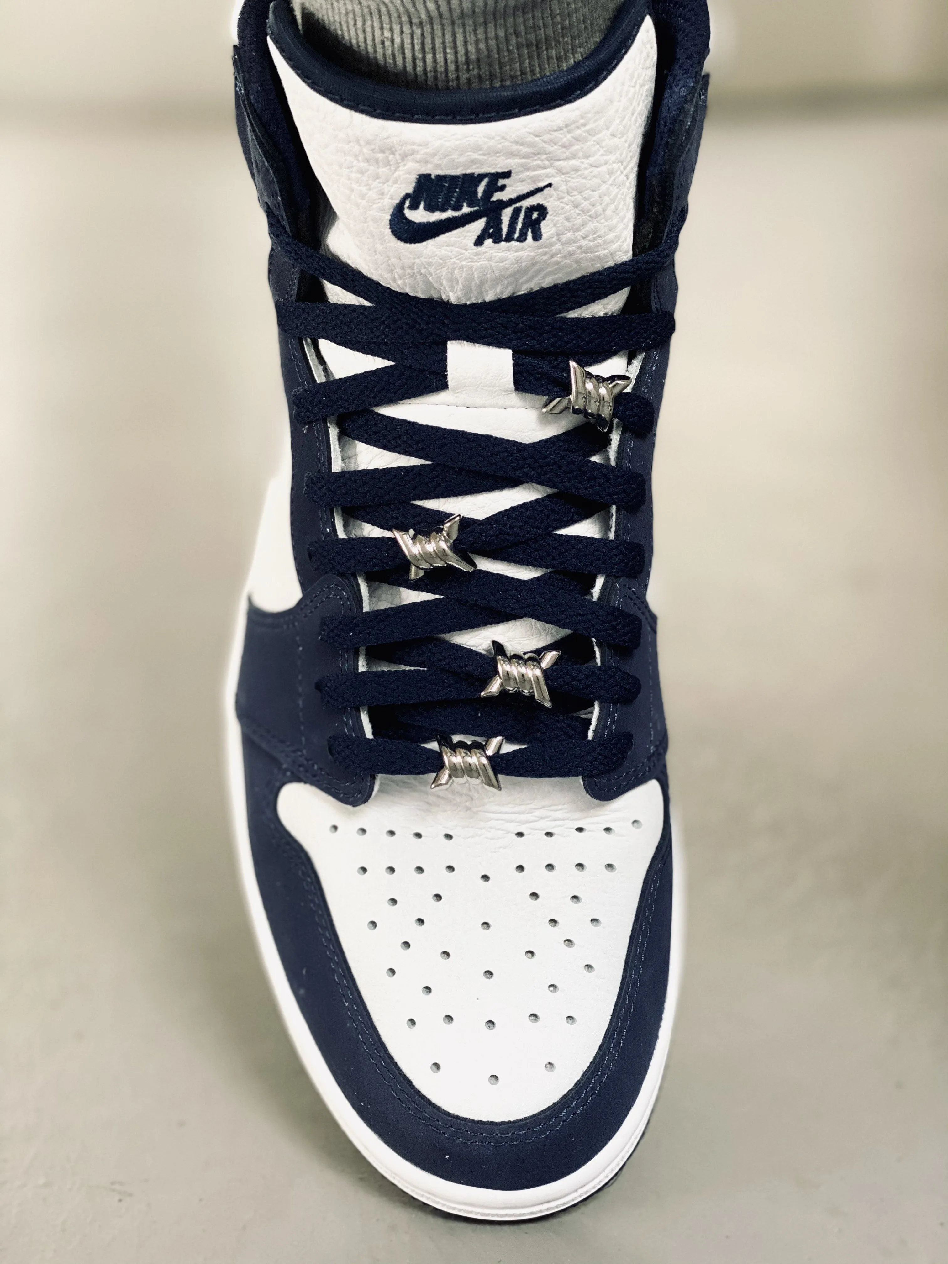 Jordan 1 Laces Basics Flat Thin - Midnight Navy Laces For AJ1 Midnight Navy CO.JP