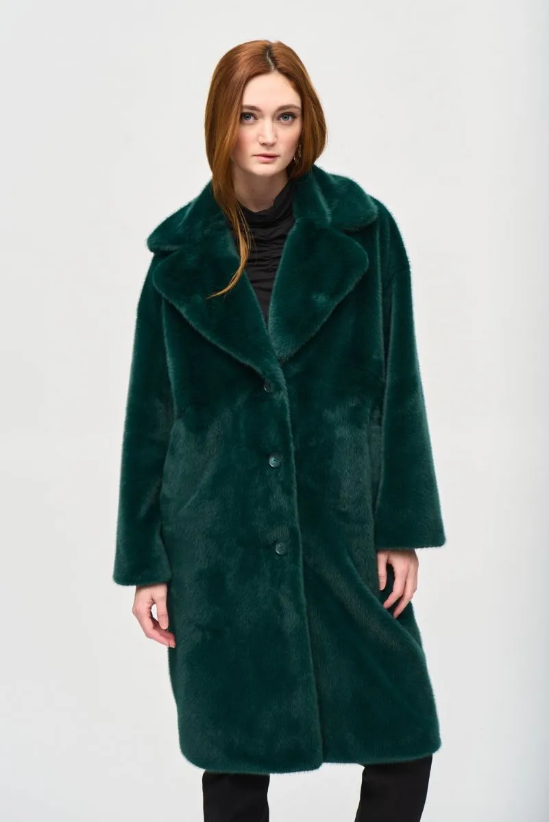 Joseph Ribkoff Faux Fur Straight Coat 243902