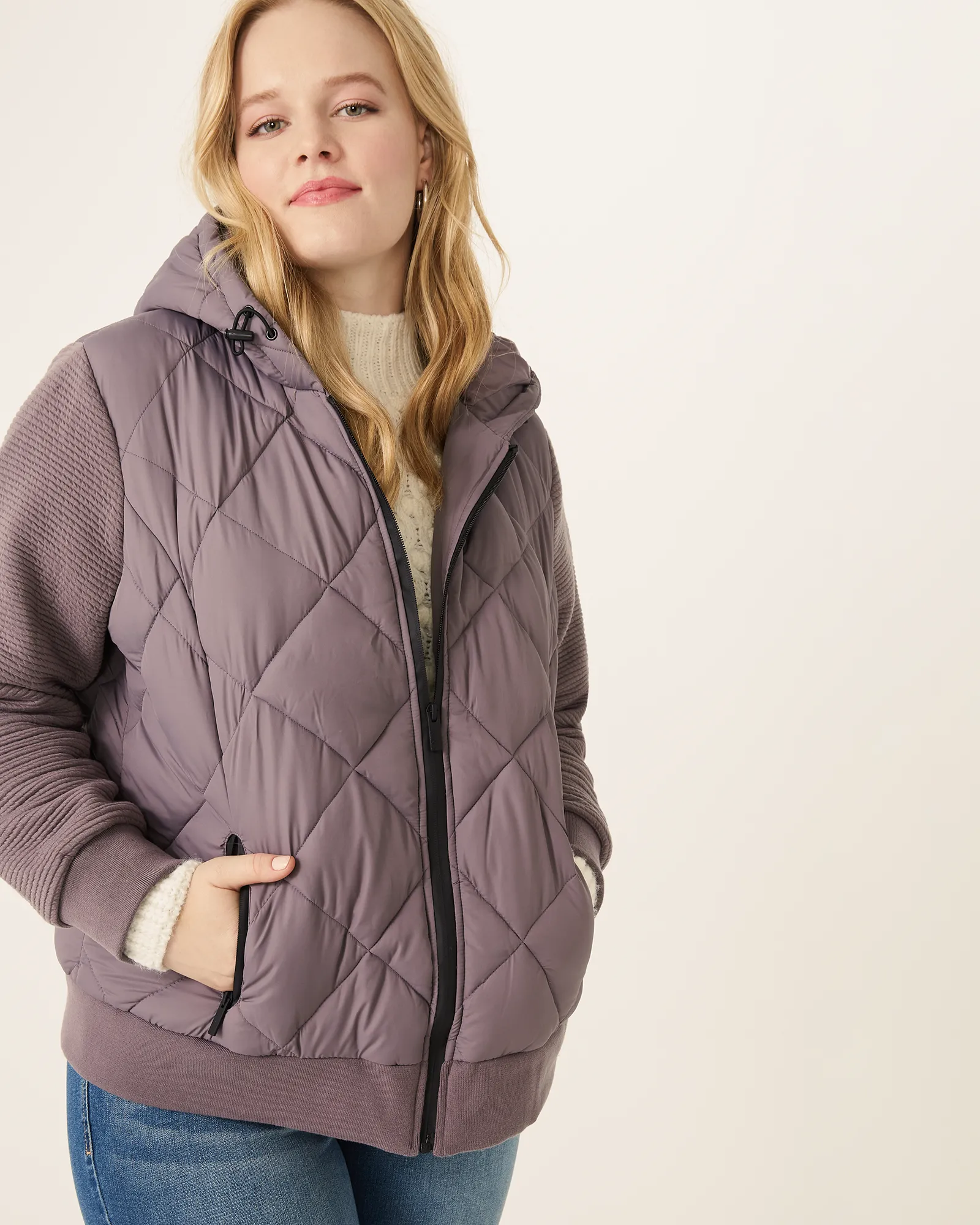 Katrina Lightweight Puffer Jacket | Light Grey