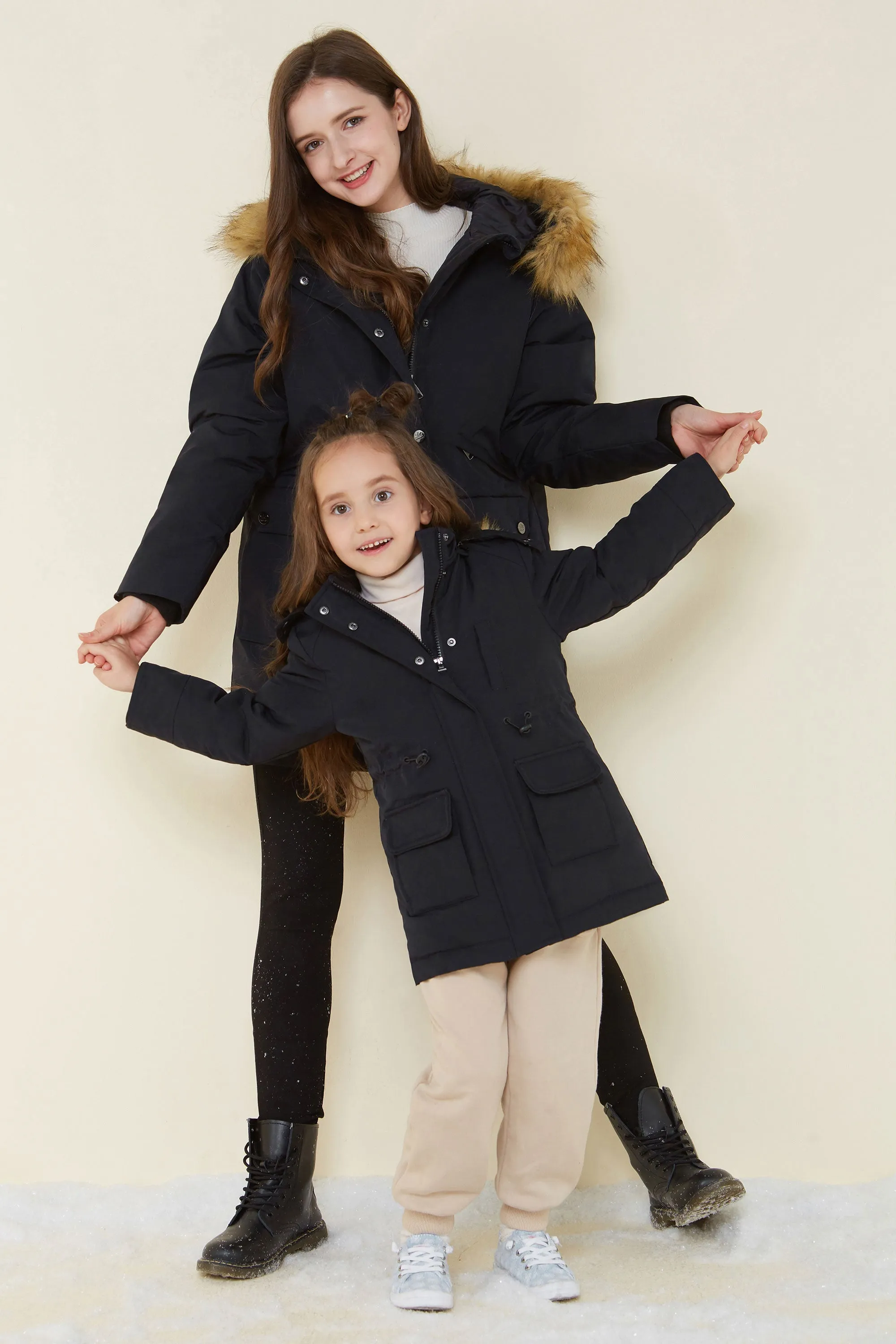 Kids Down Quilted Hooded Jacket