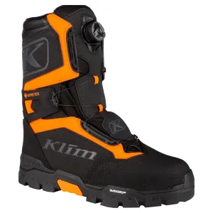 Klim  Klutch GTX BOA Snowmobile Boots Waterproof Insulated Comfort Strike Orange