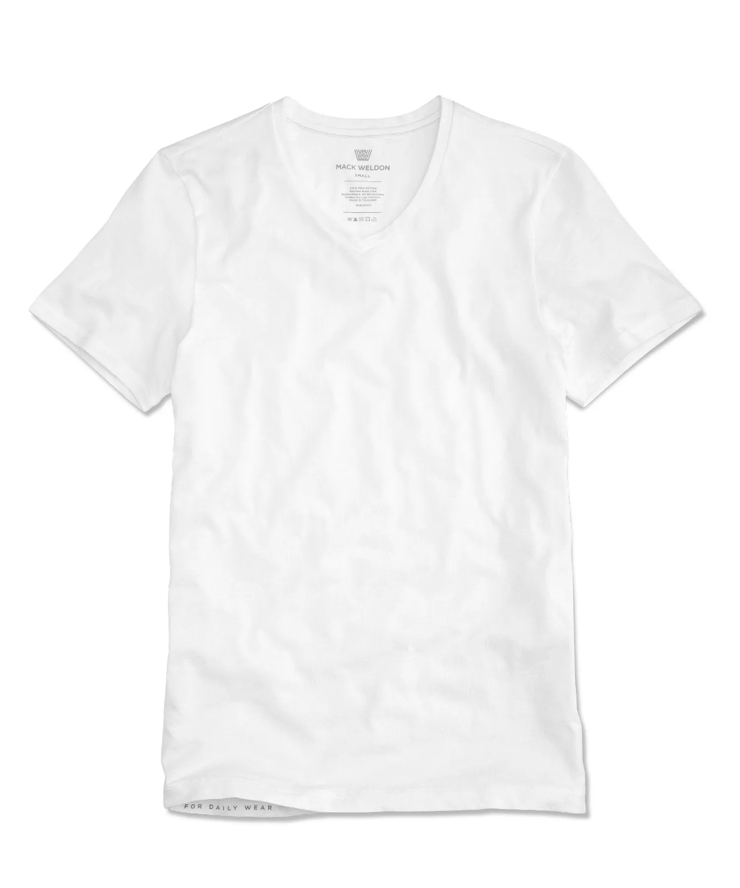 Mack Weldon Silver Vneck Undershirt in Bright White