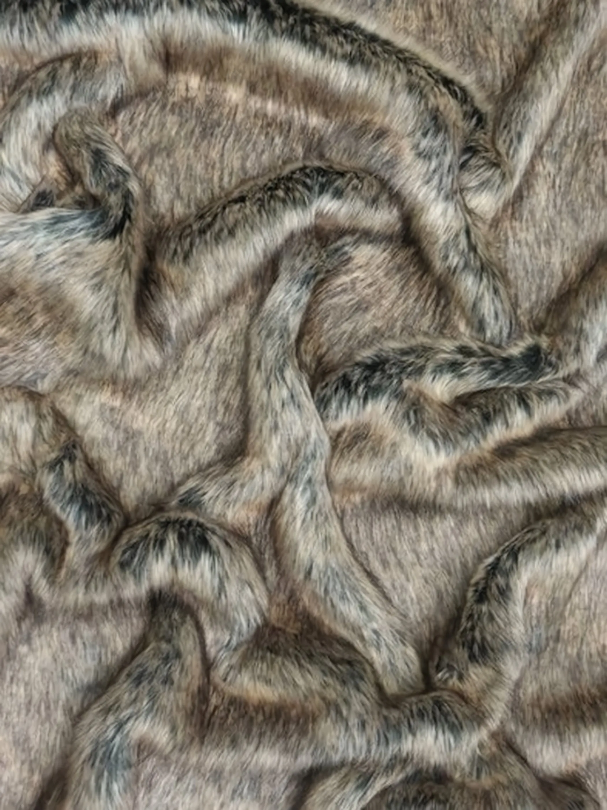 Mountain Wolf Animal Short Pile Coat Costume Faux Fur Fabric / Sold By The Yard