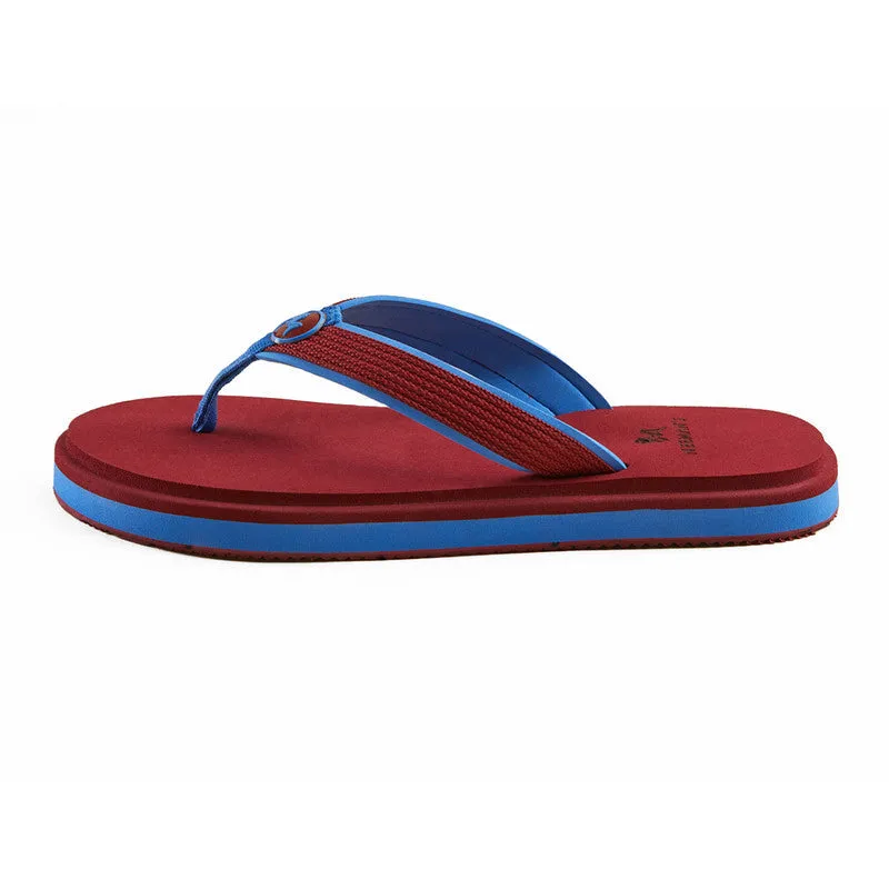 Neeman's Eco Fluffy Flip Flops | Red & Blue | Soft & Comfortable