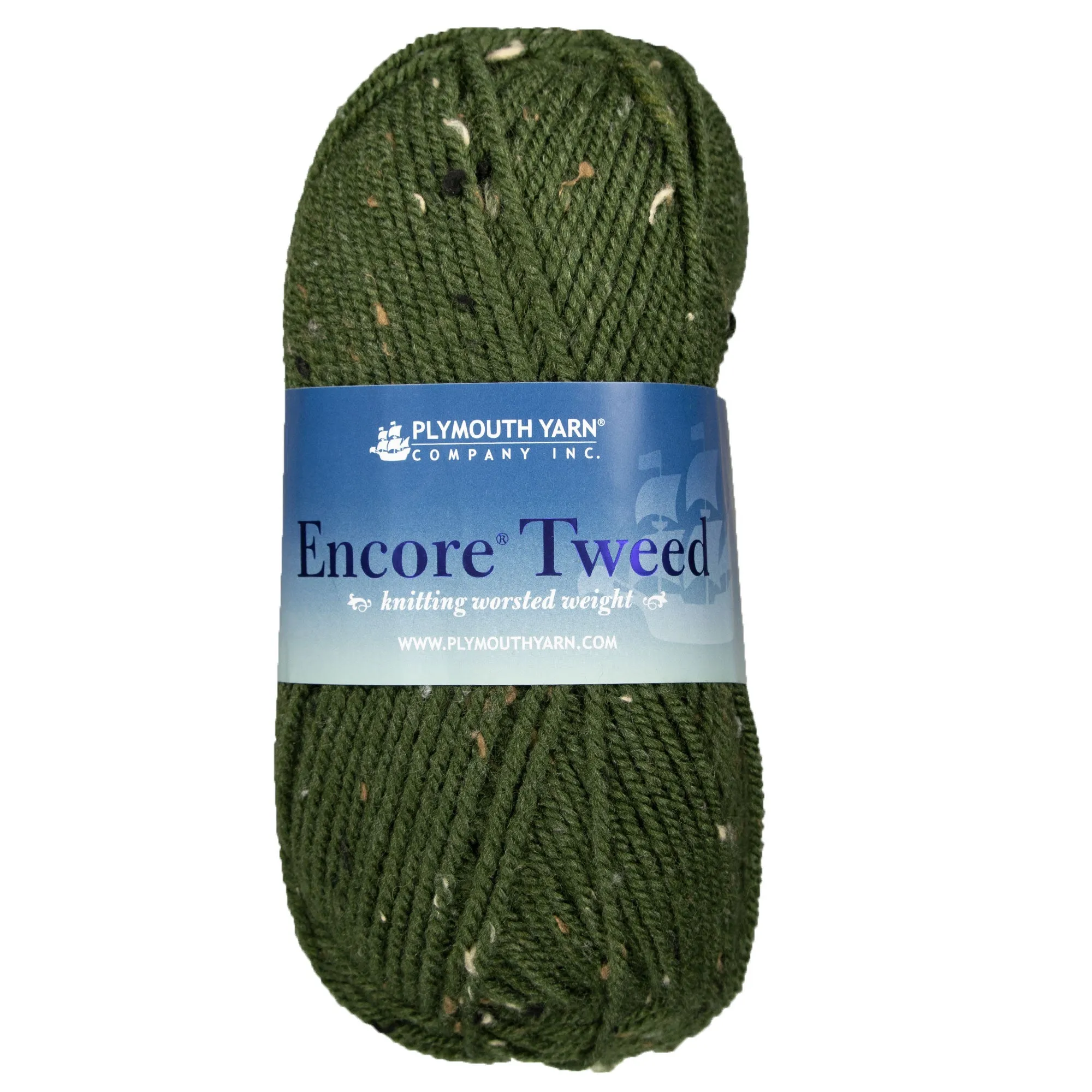 Plymouth Yarn Encore Tweed Yarn - 3525 Hunter