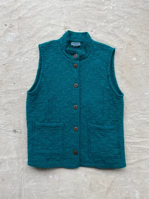 QUILTED VEST—TEAL [S]