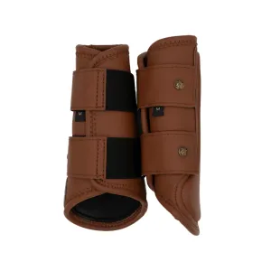 Sixteen Cypress Leatherette Splint Boots - Cognac