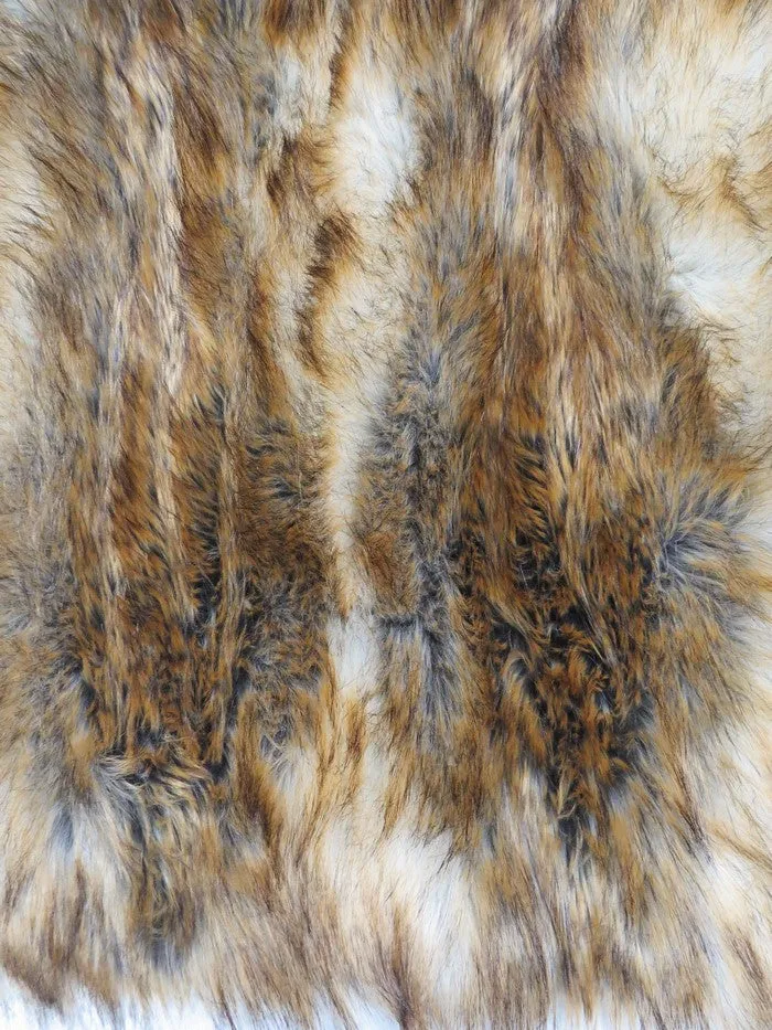 Texas Coyote Animal Faux Fur / Sold By The Yard