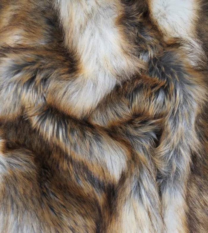 Texas Coyote Animal Faux Fur / Sold By The Yard